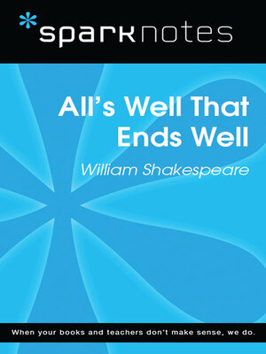 cover image of All's Well That Ends Well (SparkNotes Literature Guide)